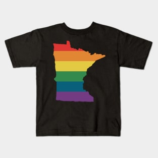 Minnesota State Rainbow Kids T-Shirt